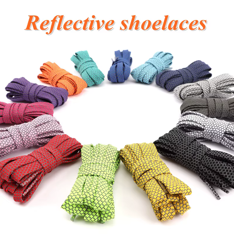 Lumineslice-Lacets Fluorescents de dehors pour Adulte et Enfant, Chaussures de Course Plates, Nouvel
