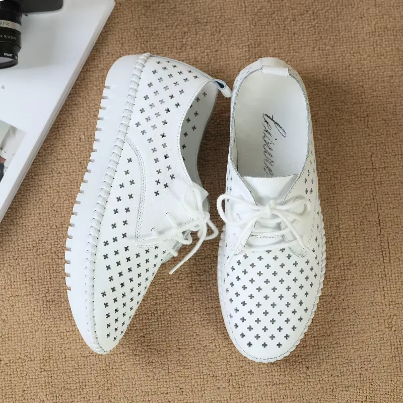 2021 été baskets femmes plate-forme chaussures femme en cuir véritable marche sandales plates pour f