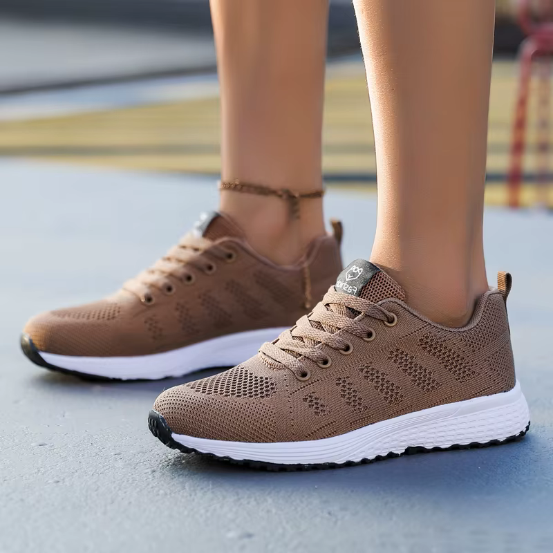 Baskets légères et respirantes pour femmes, chaussures de course en maille confortables pour l'extér