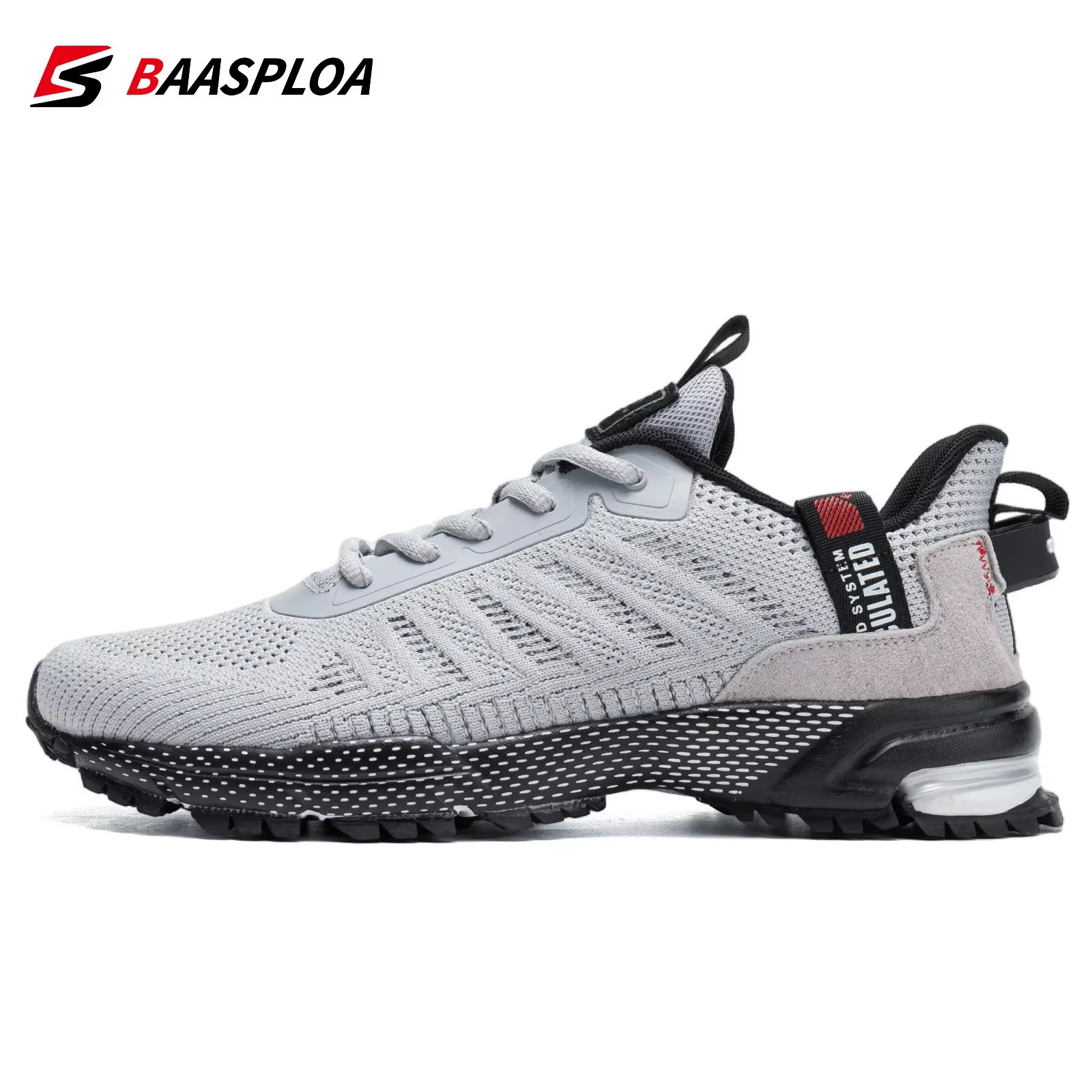 Baasploa chaussures de course pour hommes baskets légères homme concepteur maille Sneaker à lacets m