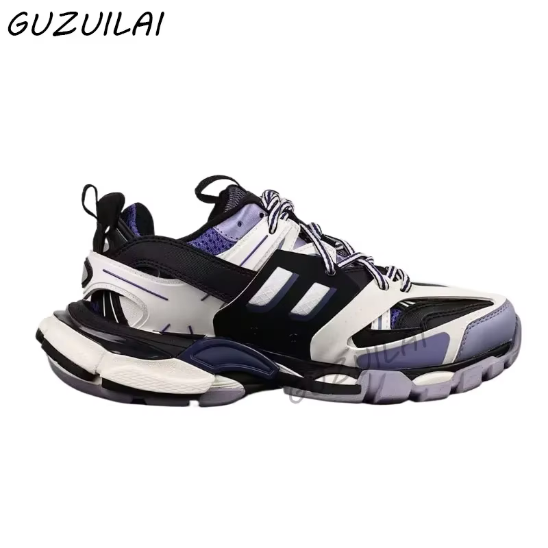 Chaussures de sport tendance colorées pour hommes et femmes. Paire de baskets de style streetwear de