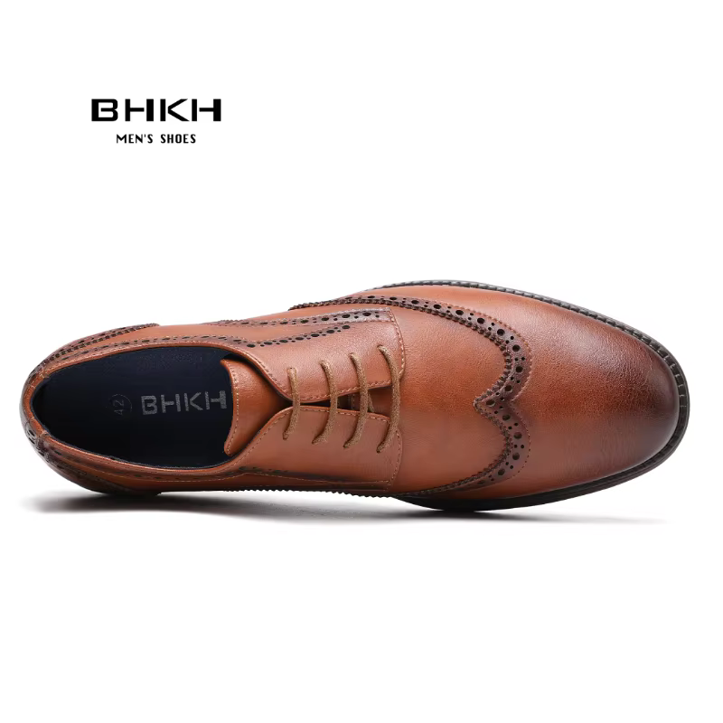 BHKH 2025 chaussures habillées en cuir véritable confortables hommes chaussures décontractées intell