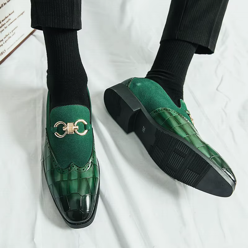 Chaussures habillées Brock pour hommes, en cuir, colorées, pour affaires, fêtes et mariages, Tailles