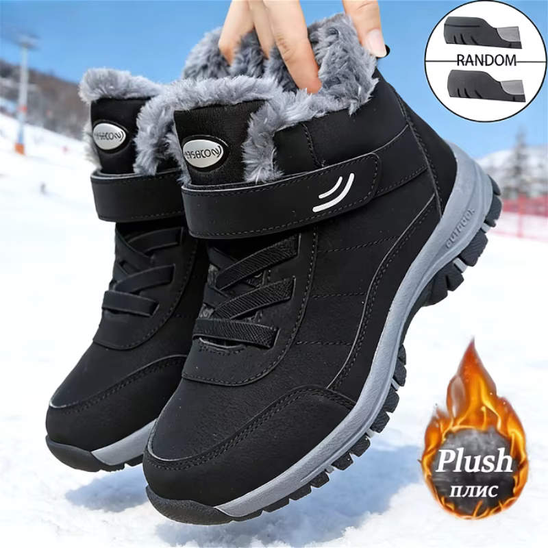 Bottes de neige pour hommes chaussures d'hiver décontractées plate-forme antidérapante bottines en f