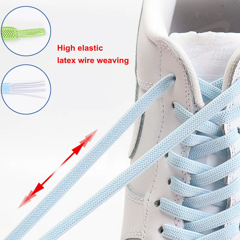 1 paire de lacets sans cravate chaussures plates élastiques enfants adultes baskets lacet rapide par