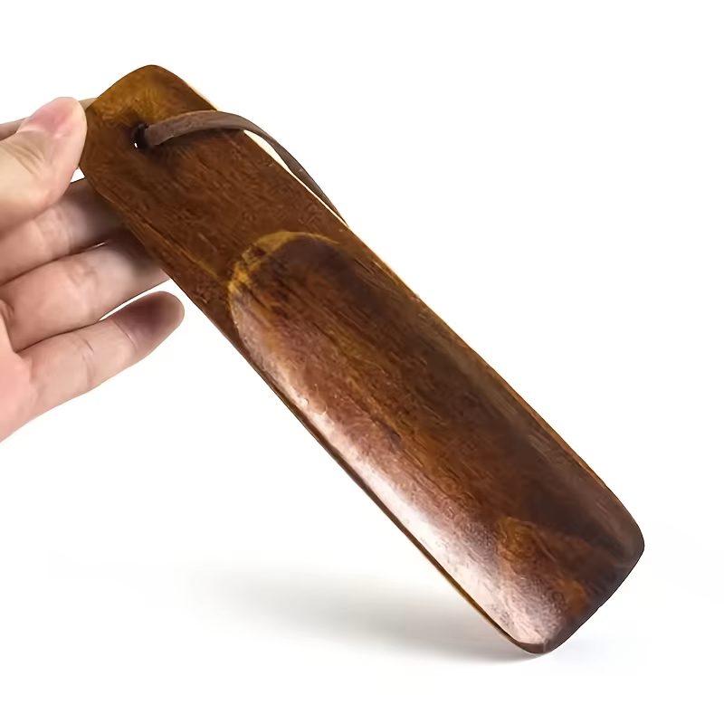 1 pièce de chausse-pied portable en bois massif, outil de chausse-pied durable et facile à utiliser,