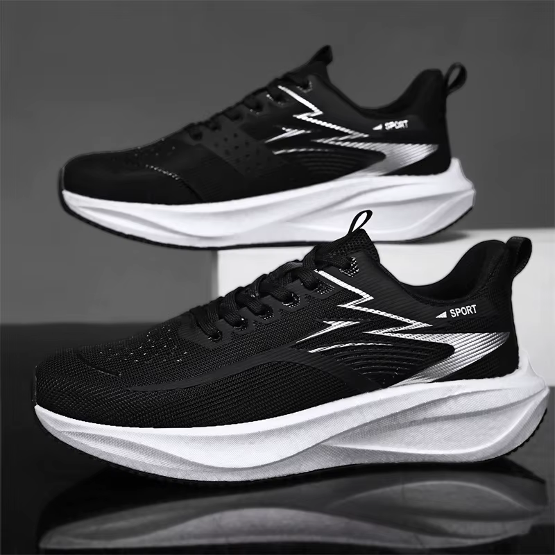 Chaussures de course Marathon pour hommes, baskets de sport respirantes, légères et confortables ave