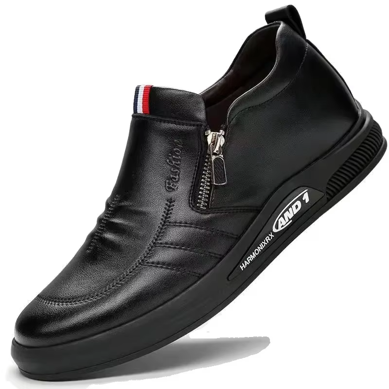Chaussures décontractées en cuir PU pour hommes, mocassins de marque tendance, baskets d'été plates 