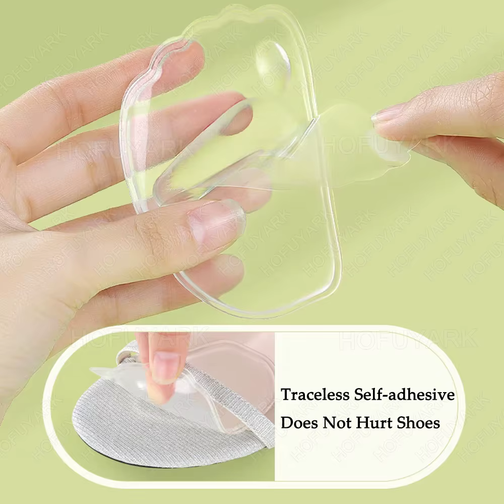 6 pièces Silicone Metatarsien Pieds Pads pour Chaussures Semelles Antidérapantes Gel Avant-pied Pads