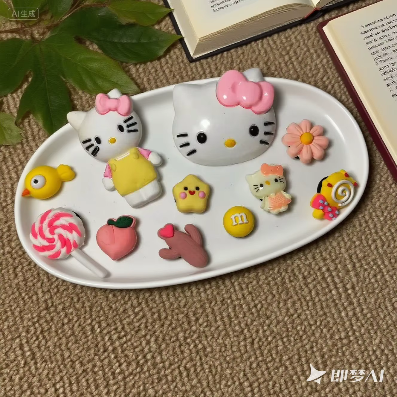 Mignon KT chat 3D accessoires boucle de chaussure accessoires de dessin animé chaton bricolage acces