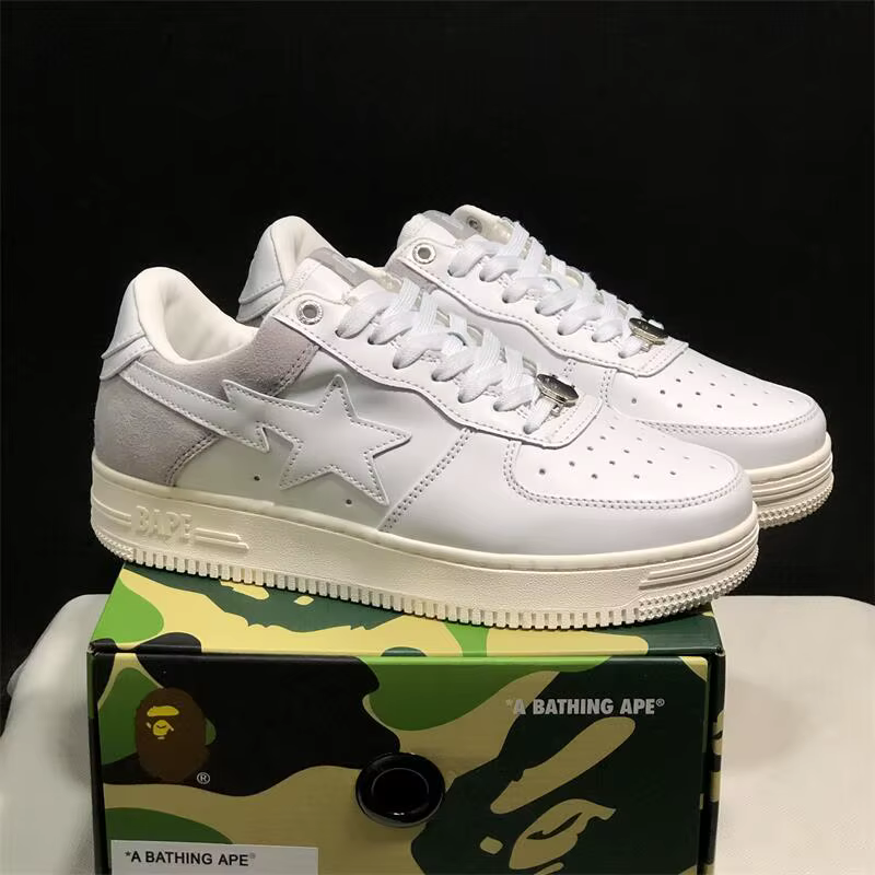 A BATHING APE Chaussures de sport basses pour hommes et femmes, baskets de sport unisexes Bapesta, c