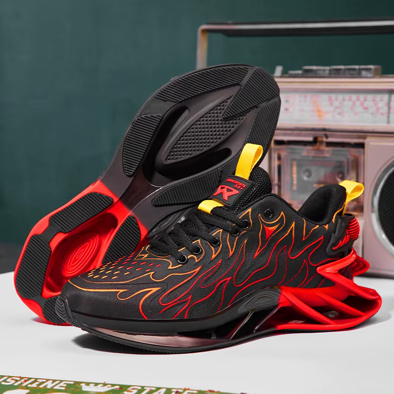 Chaussures de sport décontractées pour hommes, avec absorption des chocs, tendance, rehaussantes, po