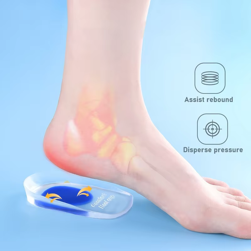 Semelles intérieures médicales en Silicone pour inserts de protection du talon, coussinets d'éperon