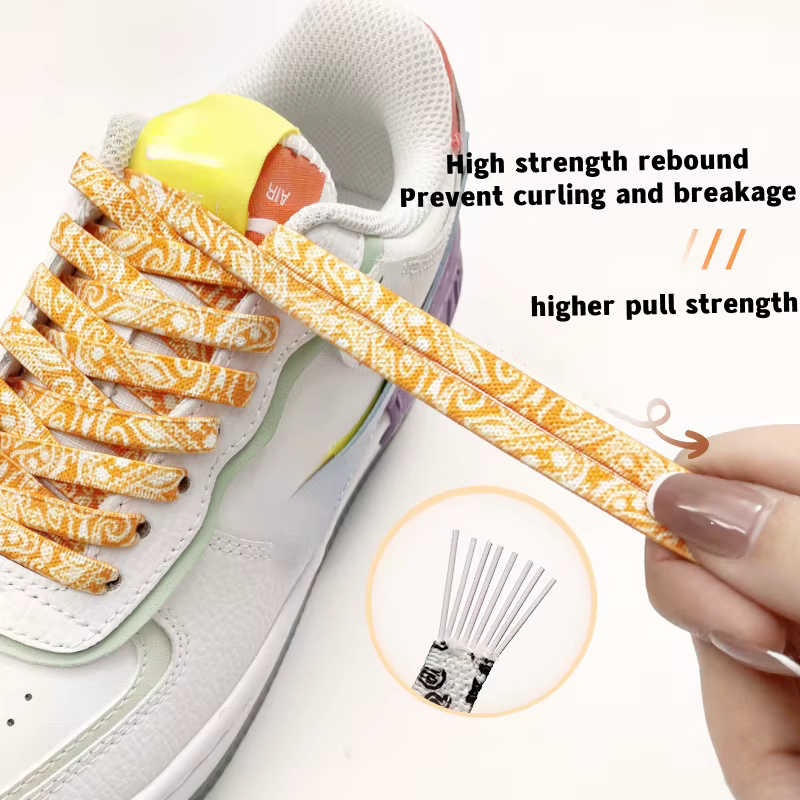 Coloré sans cravate plat randonnée chaussure de course dentelle lacets élastiques baskets d'extérieu