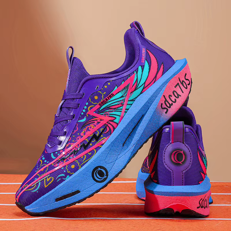 Chaussures de course pour hommes en plaque de carbone, respirantes, légères, confortables et résista