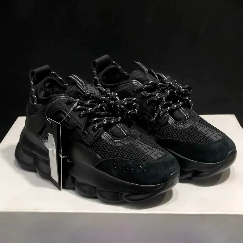 Baskets Chunky Imprimées Homme Femme, Baskets de créateur à motif clé, Chaussures décontractées à pl