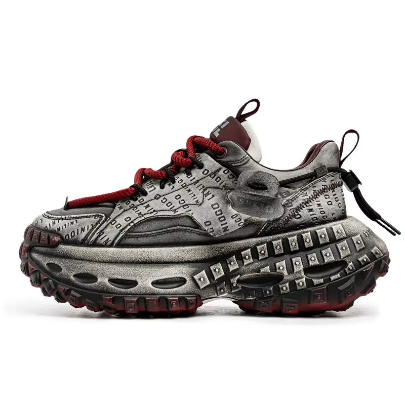 Chaussures décontractées sportives pour hommes, nouvelle collection été, style Dad Shoes, semelle ép