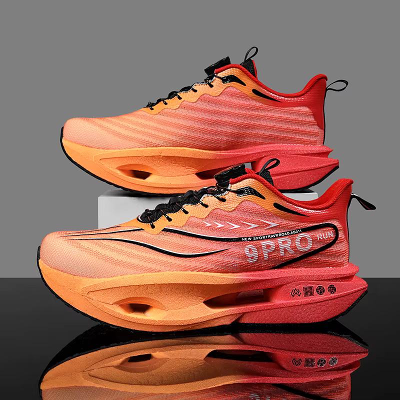 Chaussures de course Marathon spécialisées pour hommes, avec plaque en carbone, respirantes, légères