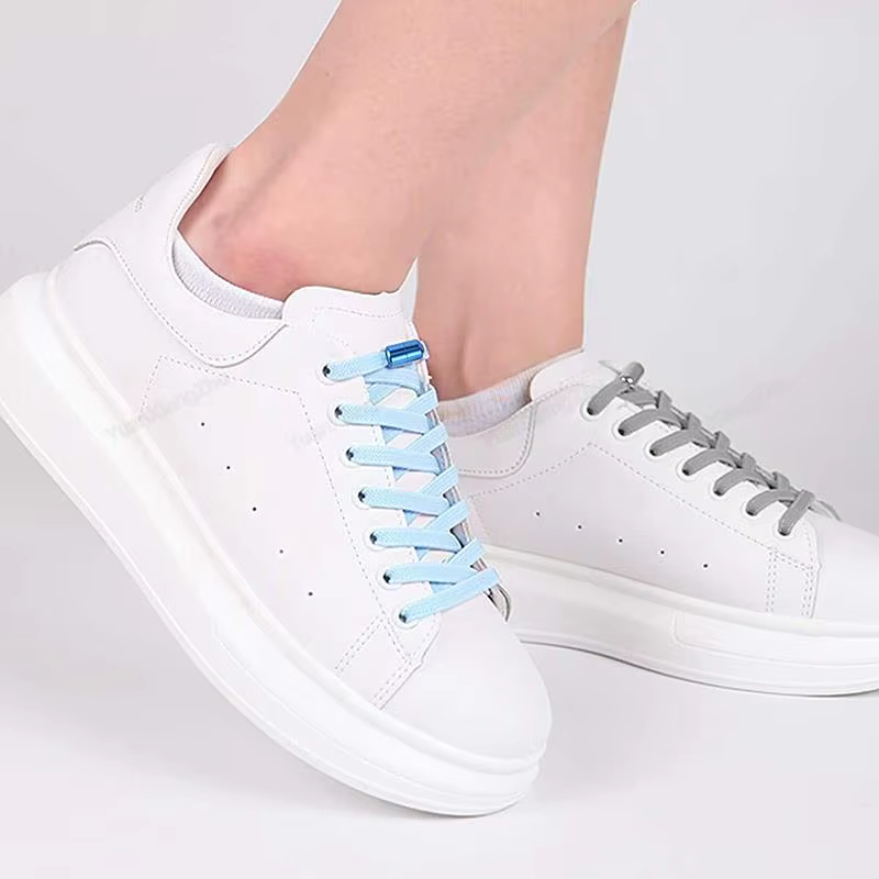 Lacets de chaussures de course élastiques multicolores, pour enfants, adultes et personnes âgées, ra