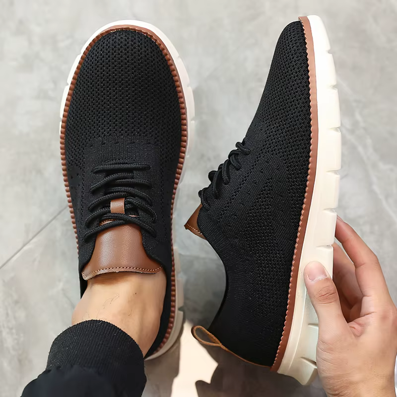Chaussures tricotées décontractées ultra-légères pour hommes, baskets respirantes et antidérapantes,