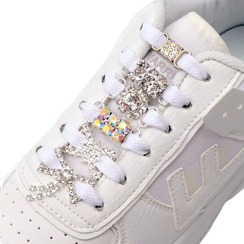 AF1 diamant lacets boucle en métal luxe strass chaussures accessoires lacets en métal serrure Sneake