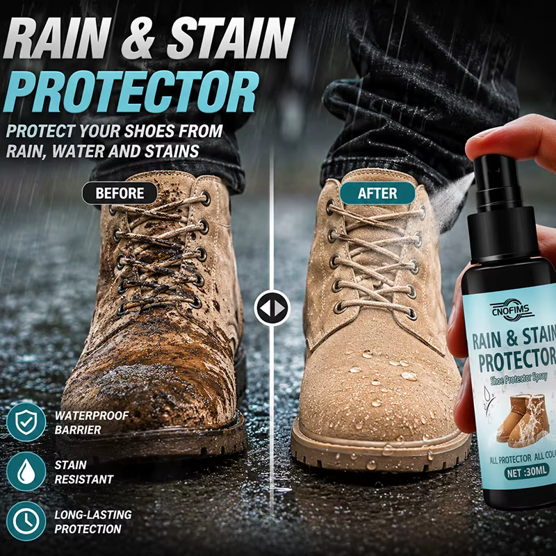 Spray imperméabilisant pour chaussures, revêtement hydrofuge pour cuir, toile et daim, protège de la