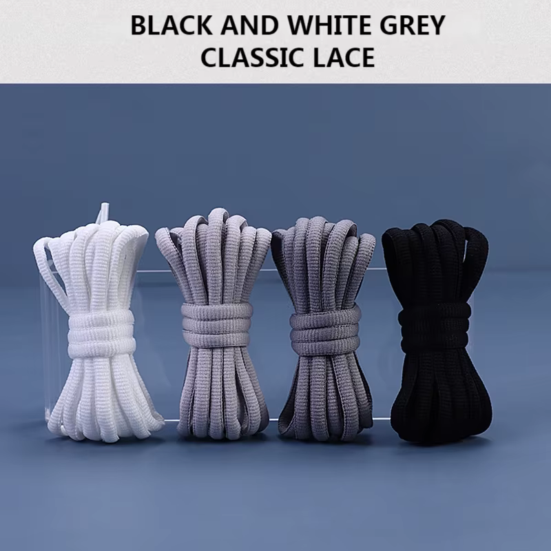 1 paire de lacets de chaussures ovales, lacets athlétiques demi-ronds pour baskets de course, cordes