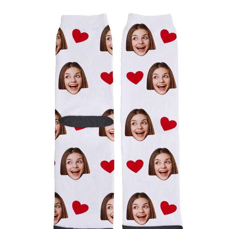 Chaussettes personnalisées avec photo personnalisée, chaussettes amusantes personnalisables avec vot