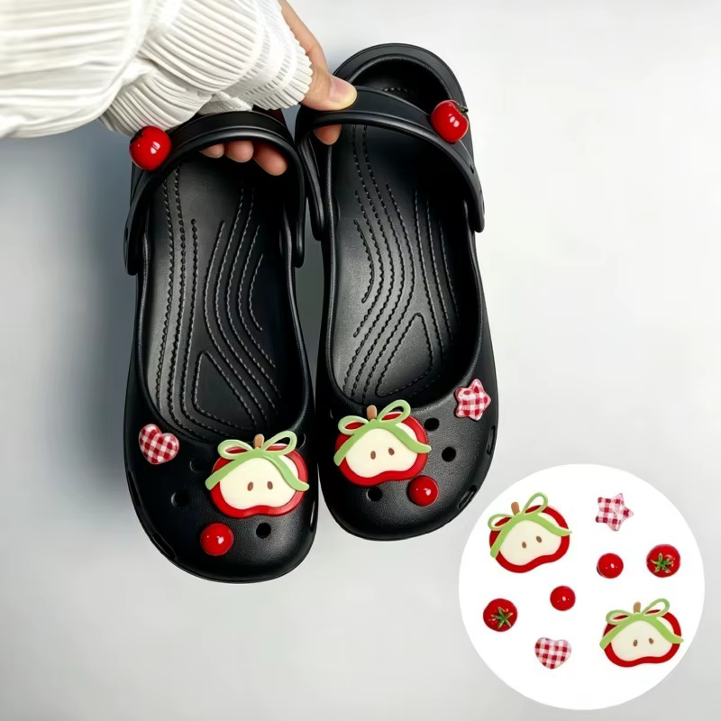Accessoires de chaussures DIY mignons et ludiques pour femmes, style coréen, avec breloques roses po