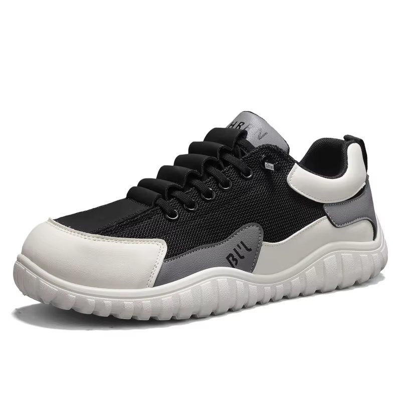 Chaussures pieds nus ELUVA à bout large pour hommes, baskets minimalistes en cuir synthétique, légèr