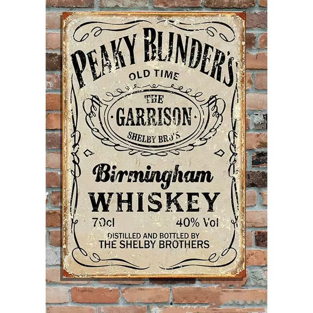 Panneau en étain Vintage Peaky Blinders, Plaque d'art en métal rétro pour la maison, Bar, Pub, café,