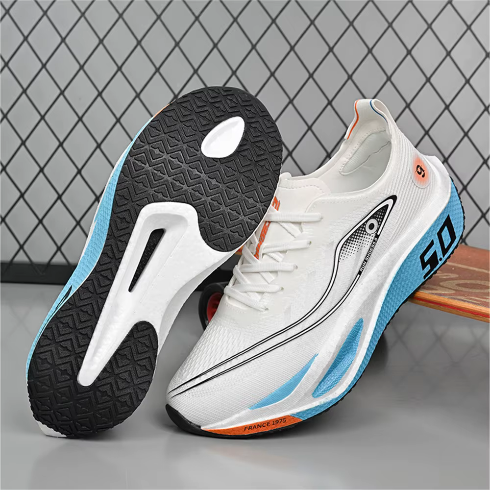 Chaussures de course pour hommes, spécialité sportive, plaque en carbone, marathon, respirantes, lég