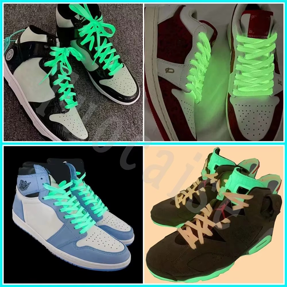 Lacets lumineux hommes femmes chaussures de sport lacets coureur lacet brillent dans la nuit sombre 