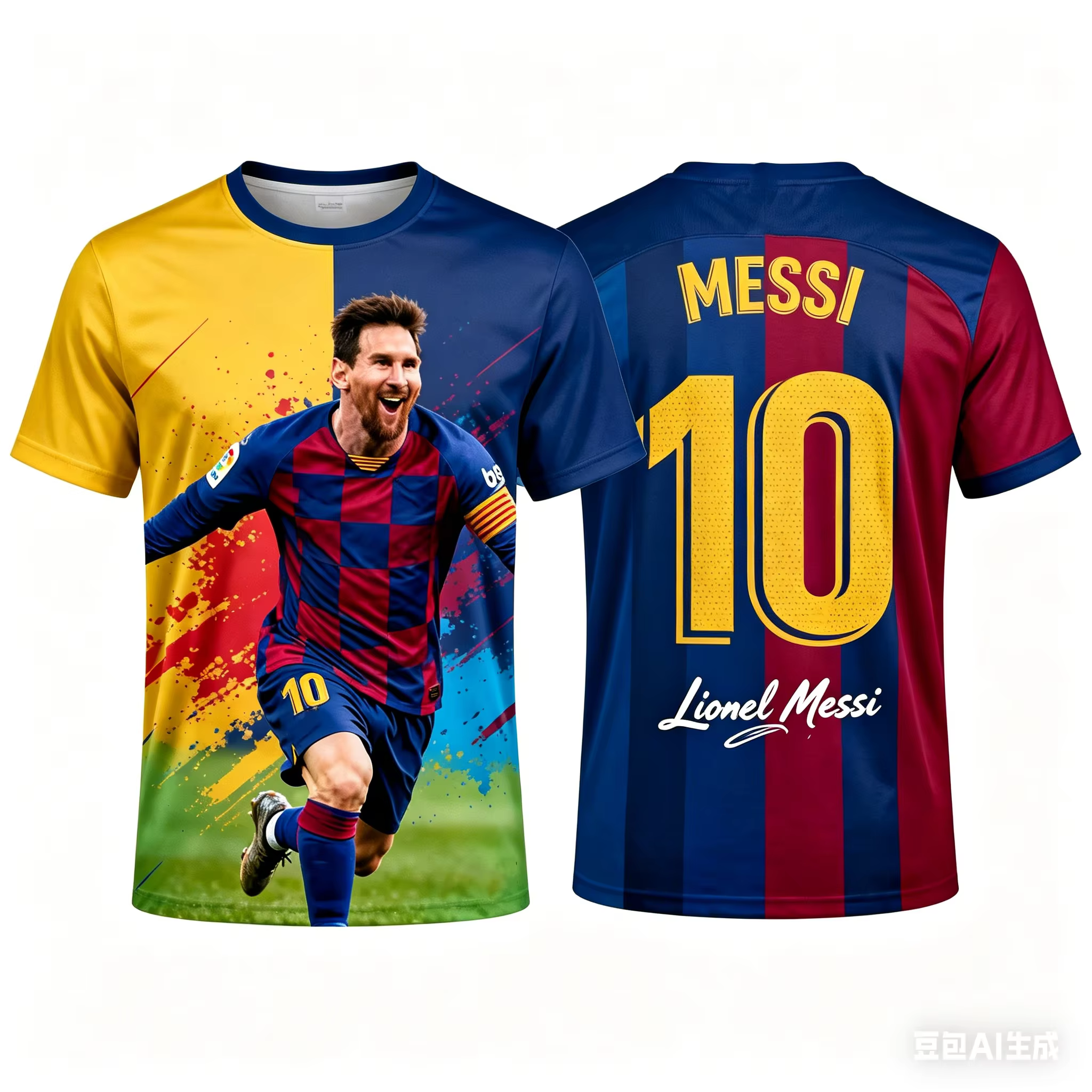 Lionel Messi # 10 T-shirts de football Inter Miami CF, pour hommes et femmes, dégradé rose et blanc,