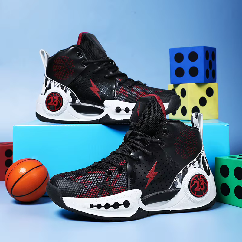 Chaussures de basket-ball pour hommes, baskets de course, de sport, en maille respirante, antidérapa