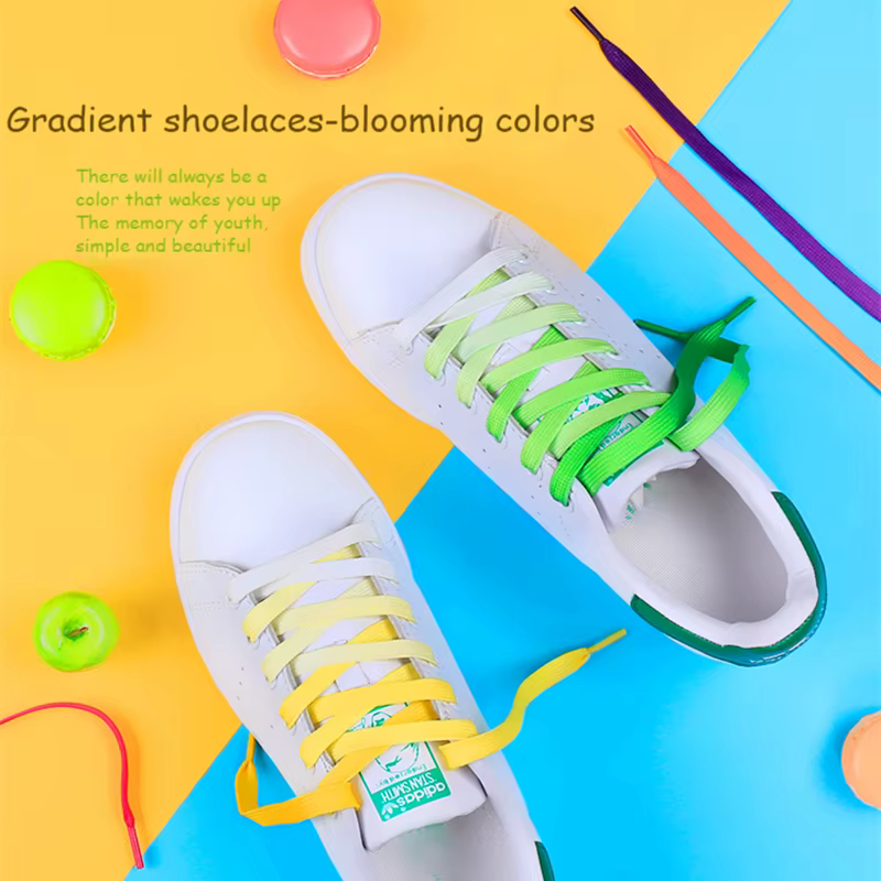 Lacets lumineux dégradés pour baskets, Lacets décontractés pour hommes et femmes, Adultes et enfants