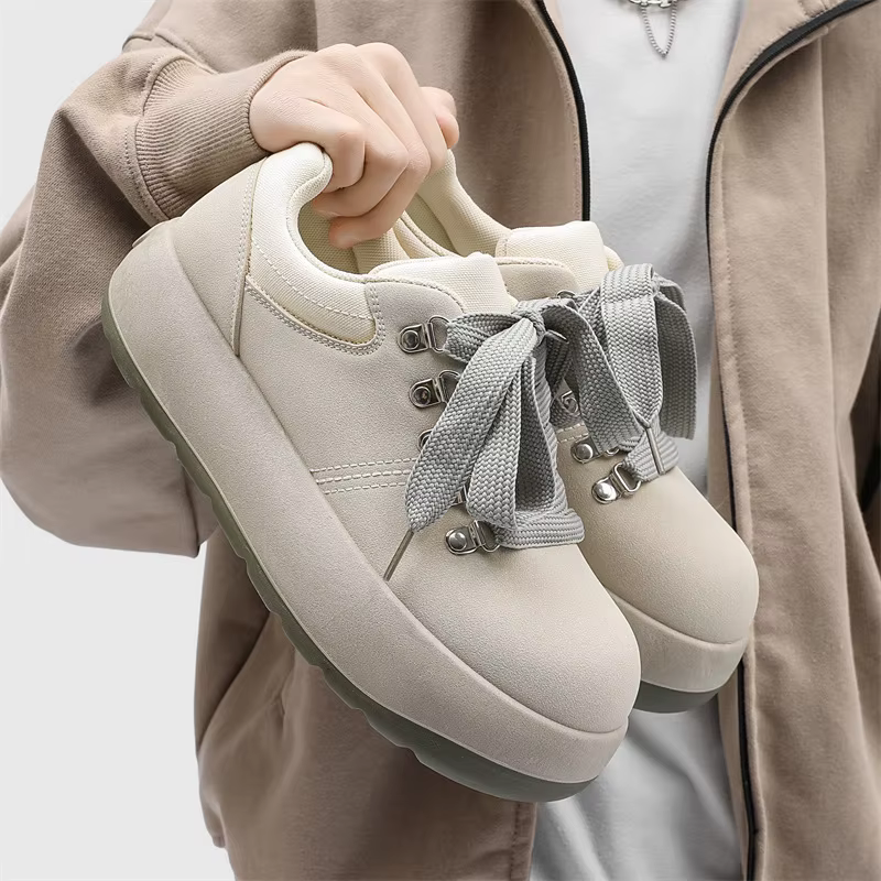 Chaussures de Skate épaisses pour hommes, baskets décontractées à bout surdimensionné, confortables