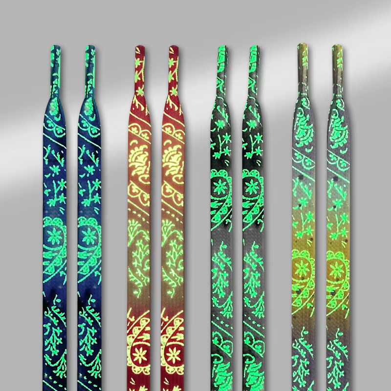 1 paire de lacets lumineux pour baskets, chaussures plates, fluorescentes, scintillantes, Cool, nouv