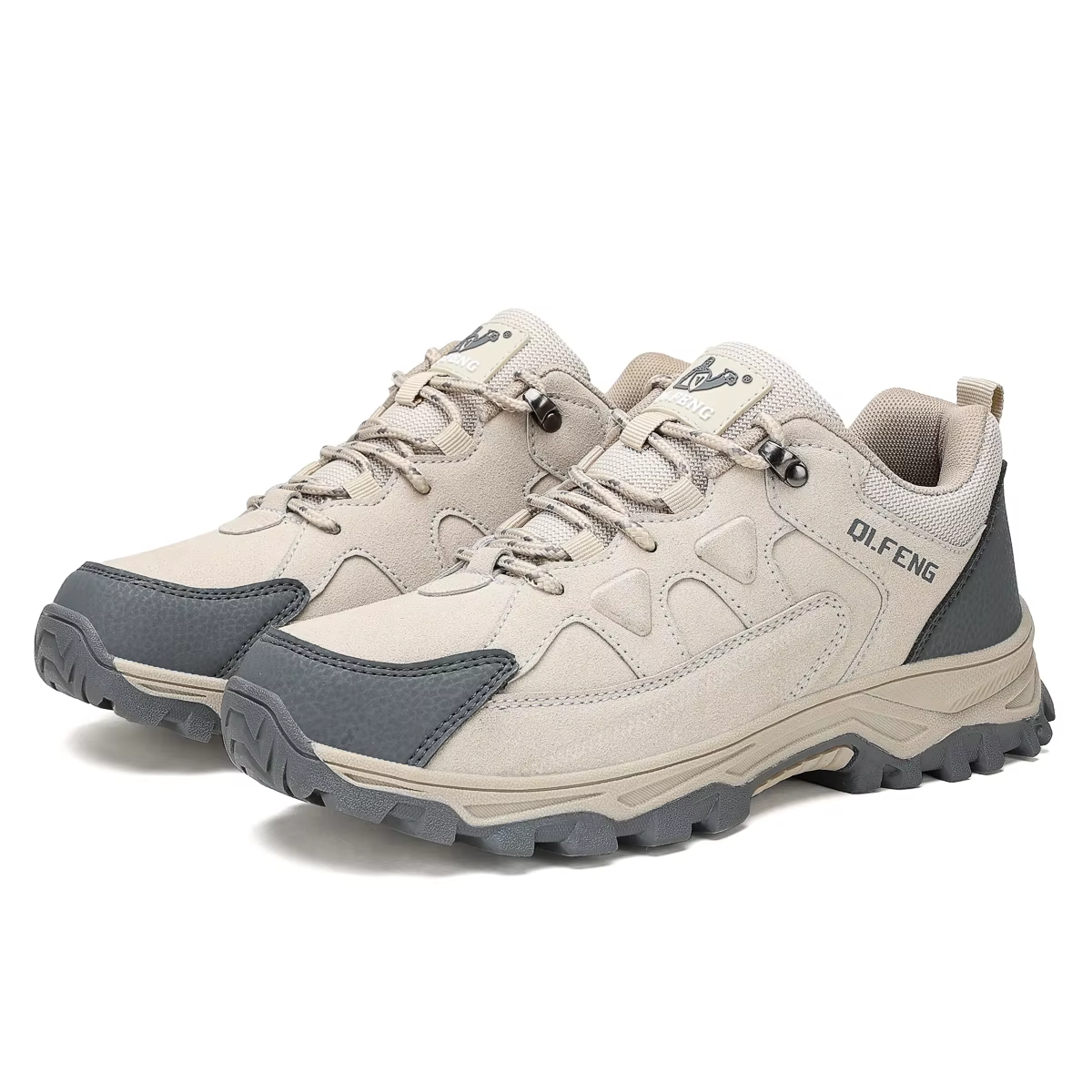 Chaussures de randonnée hiver rétro en cuir extérieur tout-terrain noir antidérapant Trail chaussure