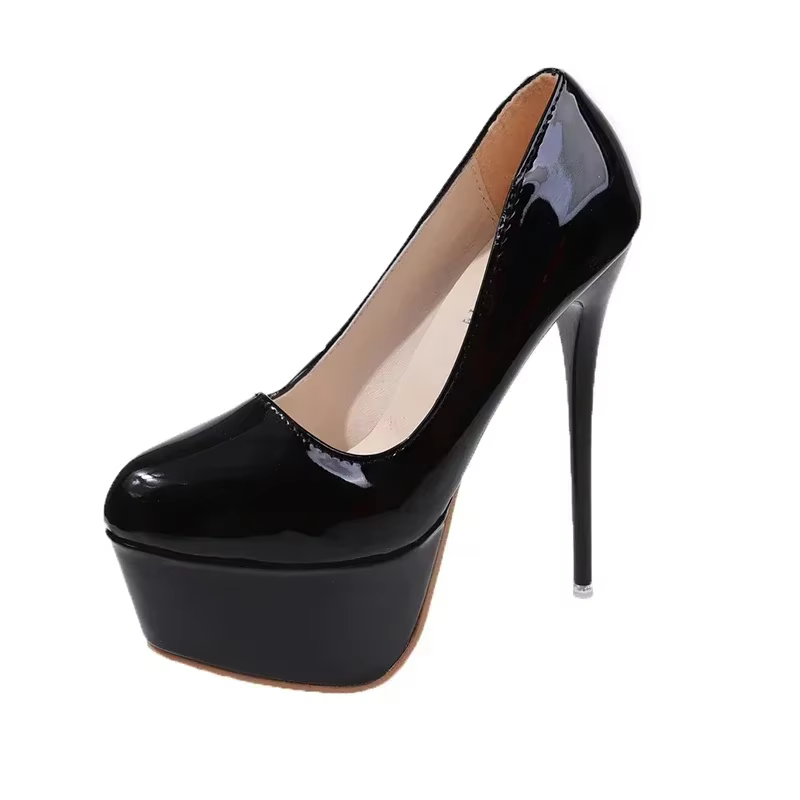 Talons à plateforme Sexy bout pointu semelle rouge talons hauts chaussures de mariage Banquet nu mod