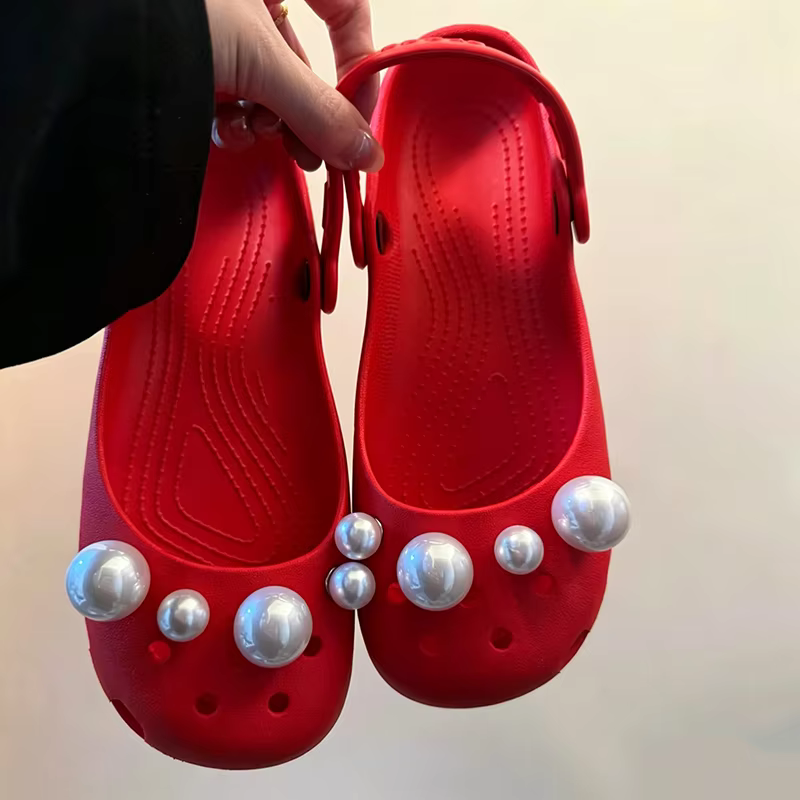 Accessoires de luxe pour sabots de ballet perlés, collection été 2026, breloques de chaussures baroq
