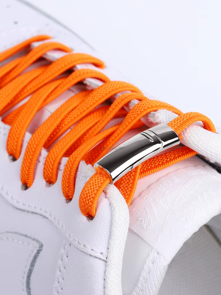 Nouveaux lacets à verrouillage magnétique élastiques sans cravate lacets de chaussures arc-en-ciel b