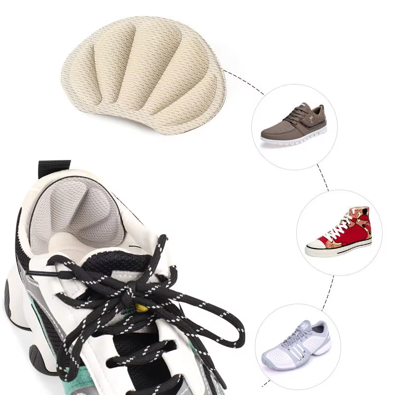 Semelles intérieures autocollantes pour talons de sport, 4 pièces, pour chaussures de course, réduct