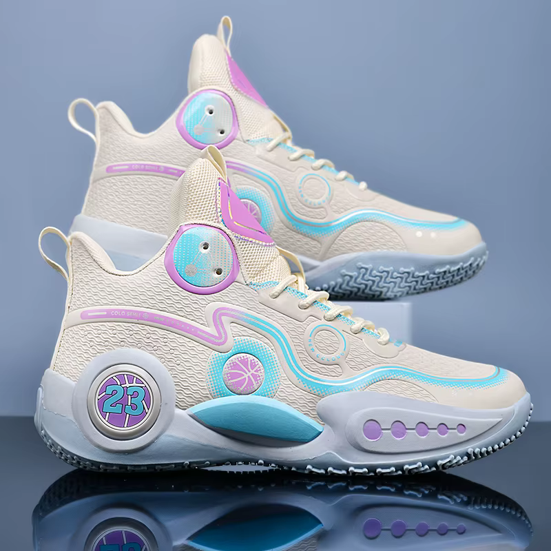 Chaussures de basket-ball pour hommes, respirantes, antidérapantes, portables, pour course à pied, e