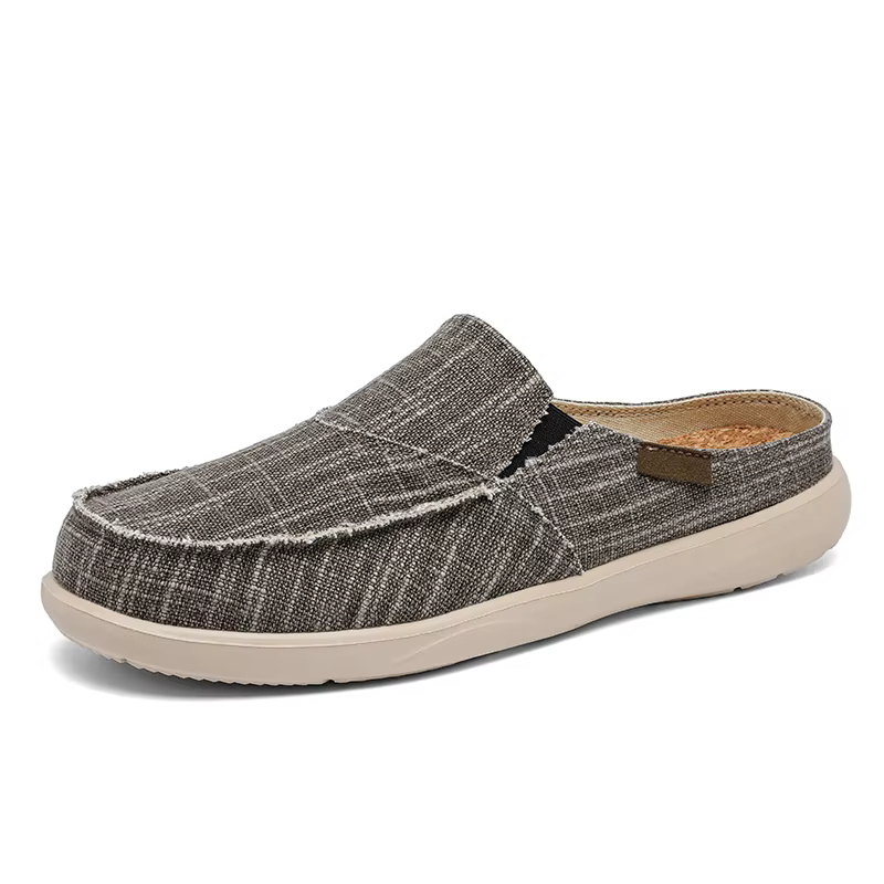 Hommes toile chaussures été 2025 nouveau léger respirant doux sans lacet chaussures décontractées mo