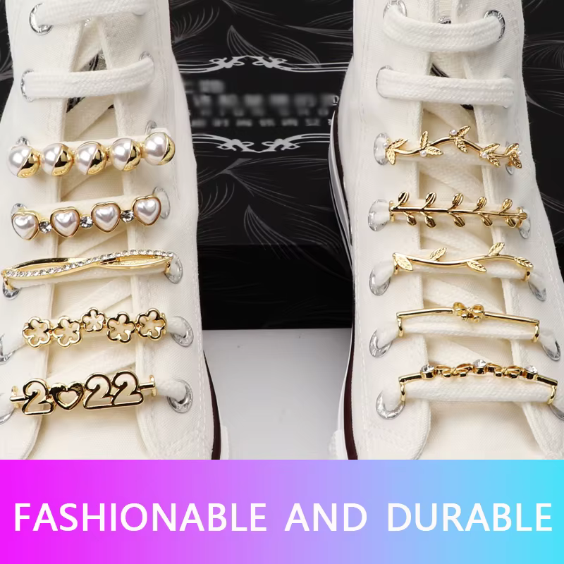 Lacets décoration lacet boucle perle chaussures breloque accessoires élégant Vintage luxe brillant s
