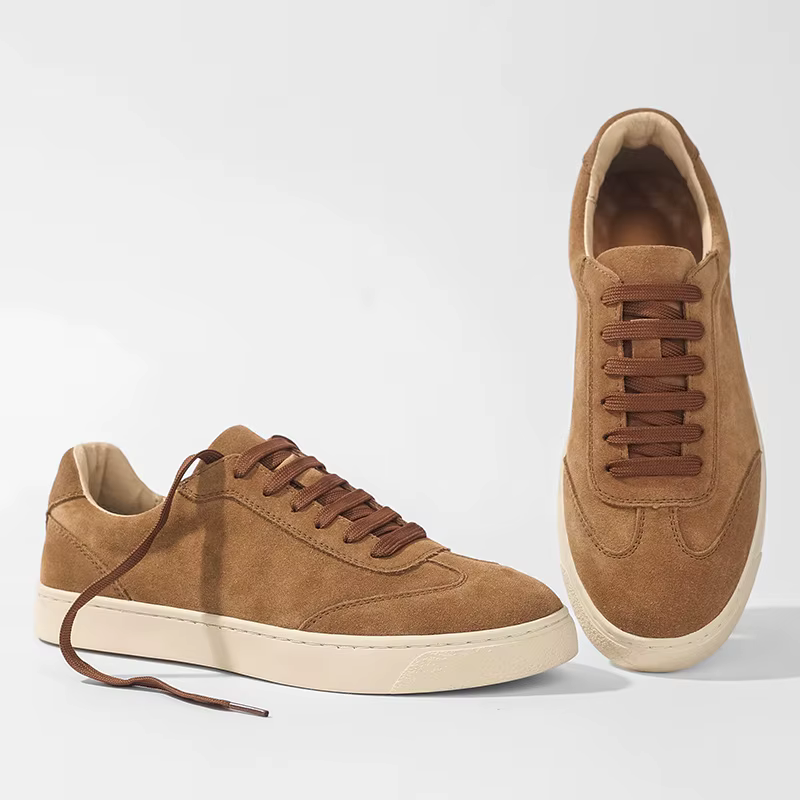 Nouvelles chaussures de sport rétro allemandes pour hommes, dessus en daim, doublure en peau de porc