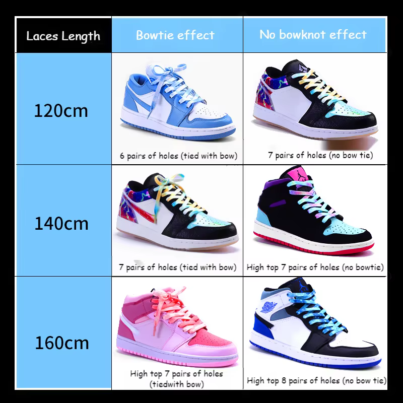 Tie-dye Air Force One lacets lacets plats chaussures lacets pour baskets chaussure dentelle unisexe 