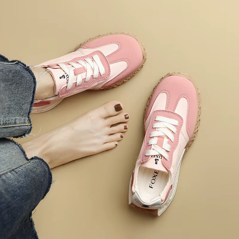 Baskets à semelle épaisse pour femmes FOXER, nouvelle collection 2026, chaussures à lacets souples e