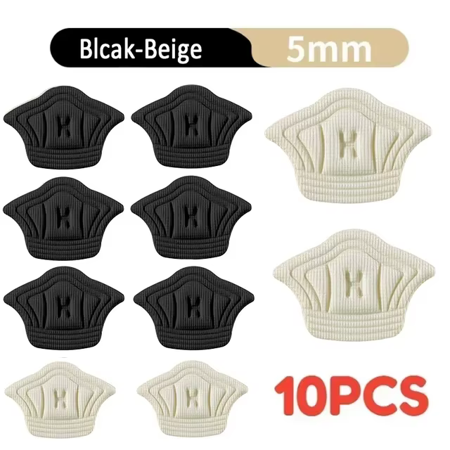 5 paires de coussinets de talon pour chaussures, protections adhésives pour chaussures de sport trop